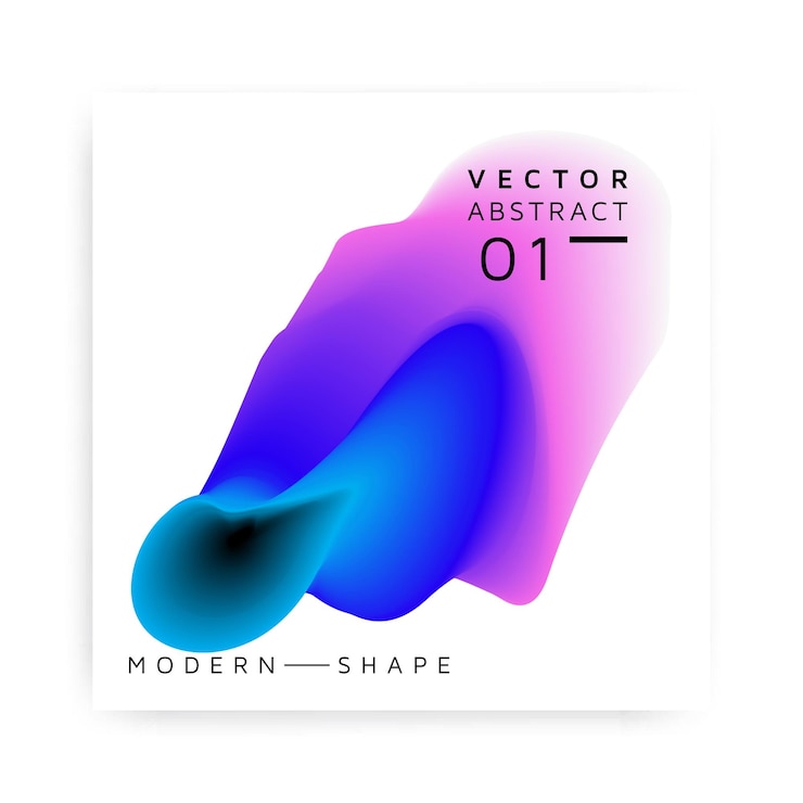 Vector vector abstracto forma moderna de colores