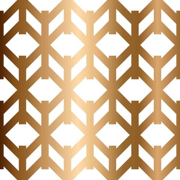 Vector abstracto geométrico dorado de patrones sin fisuras