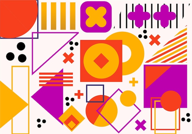 Vector abstracto geométrico mejor para sus negocios de diseño de obras de arte