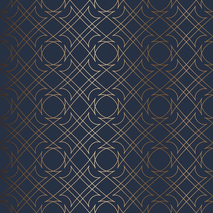 Vector vector abstracto geométrico ornamental patrón dorado transparente fondo azul