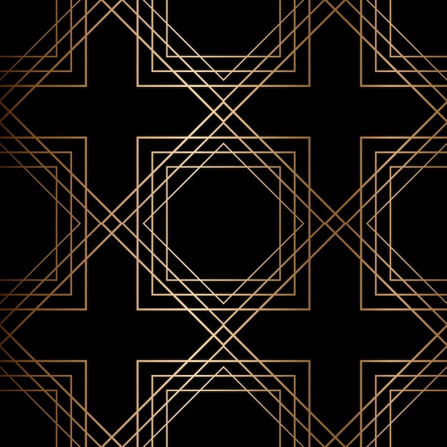 Vector abstracto geométrico transparente patrón dorado fondo azul
