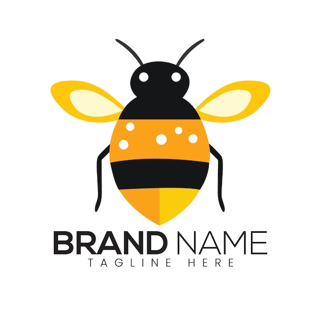Vector Abstracto Icono de abeja colorido o plantilla de diseño de logotipo