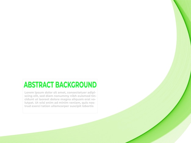 Vector abstracto líneas onduladas que fluyen curva suave color gradiente verde en fondo transparente