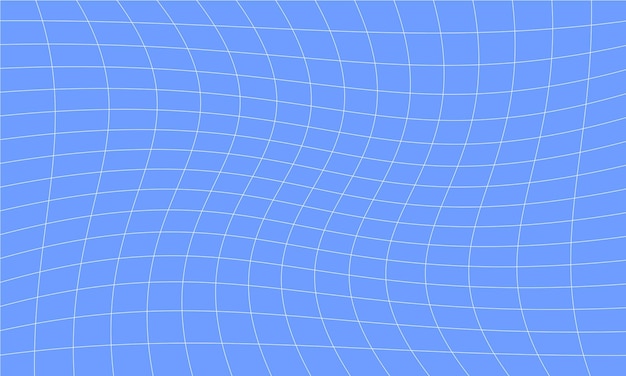 Vector abstracto ondulado malla 3d en un fondo azul geométrica onda dinámica tecnología 3d wireframe