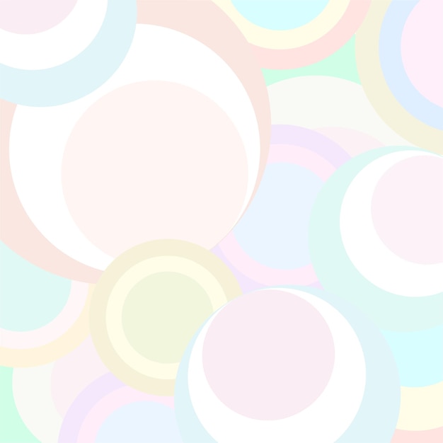 Vector vector abstracto de patrones sin fisuras de muchos círculos en color pastel dulce imagen