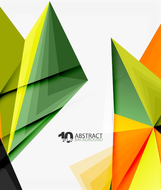 Vector abstracto poligonal de triángulo en 3d