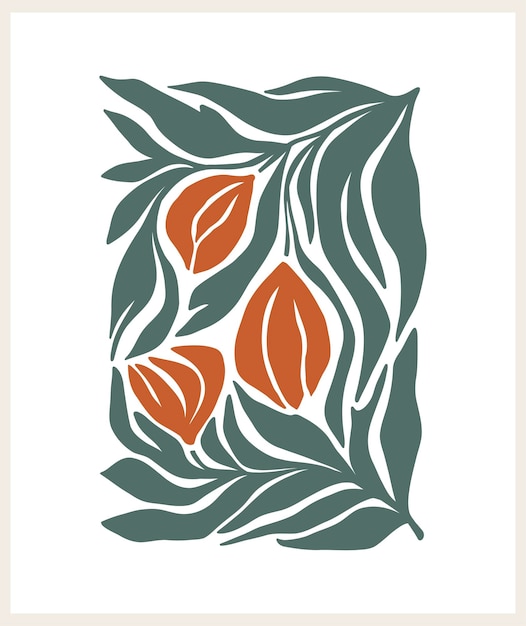 Vector Abstracto poster de flores groovy Y2K en el moderno estilo retro psicodélico de los años 2000 Hippi estético