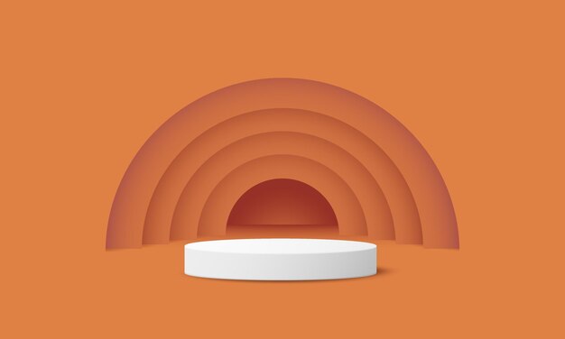 Vector abstracto que representa la forma 3d para la visualización de productos publicitarios con espacio de copia Podio moderno