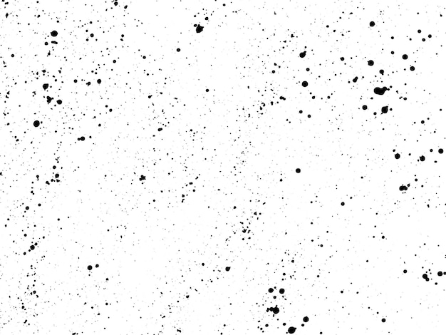 Vector abstracto salpicaduras de tinta negra textura sobre fondo blanco gotas de pintura al azar salpicadures y