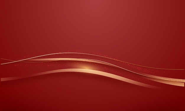Vector abstracto vector lujo fondo rojo y dorado concepto creativo moderno