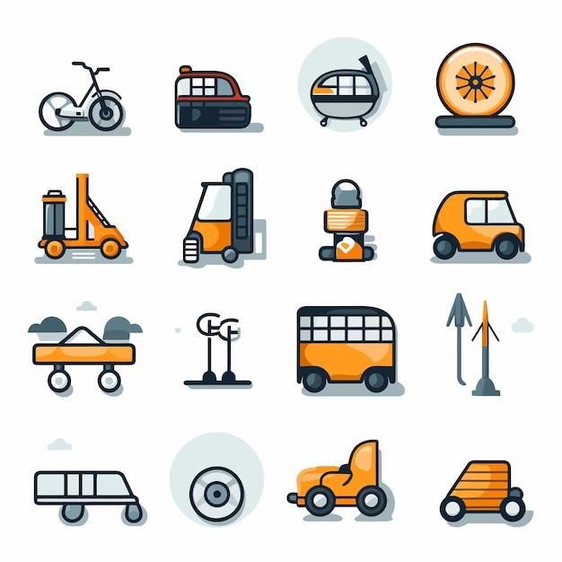 Vector vector de acceso para el transporte de iconos