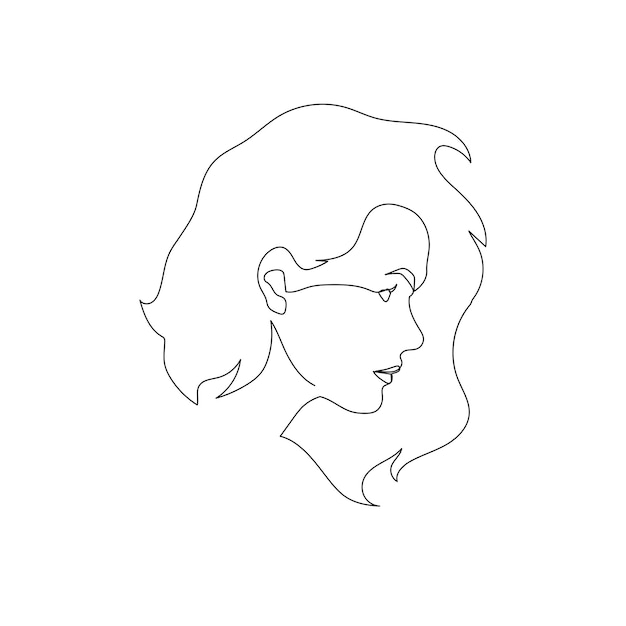 Vector de acciones de arte de línea de chicas