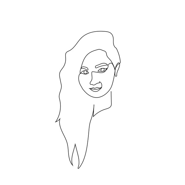 Vector de acciones de arte de línea de chicas