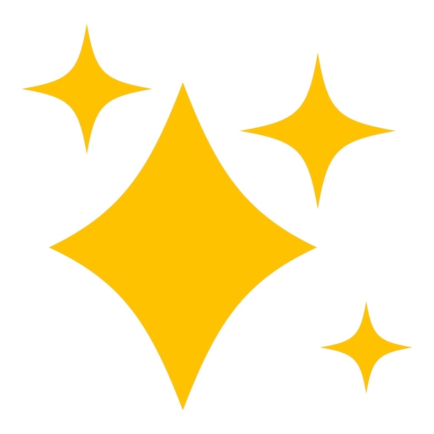 Vector de acciones de estrellas de diamantes amarillos brillantes