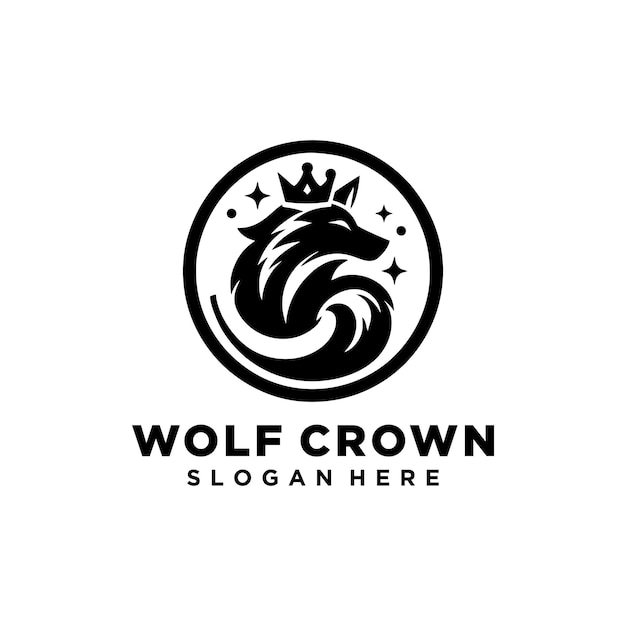 Vector de acciones del logotipo del lobo