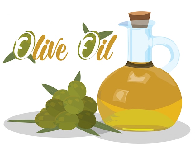 Vector de aceite de oliva sobre fondo blanco