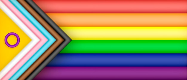 Vector vector actualizado bandera del orgullo gay