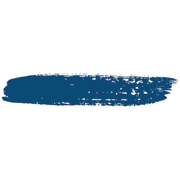 Vector Acuarela pintada con pincel azul Elemento de diseño dibujado a mano aislado sobre fondo blanco
