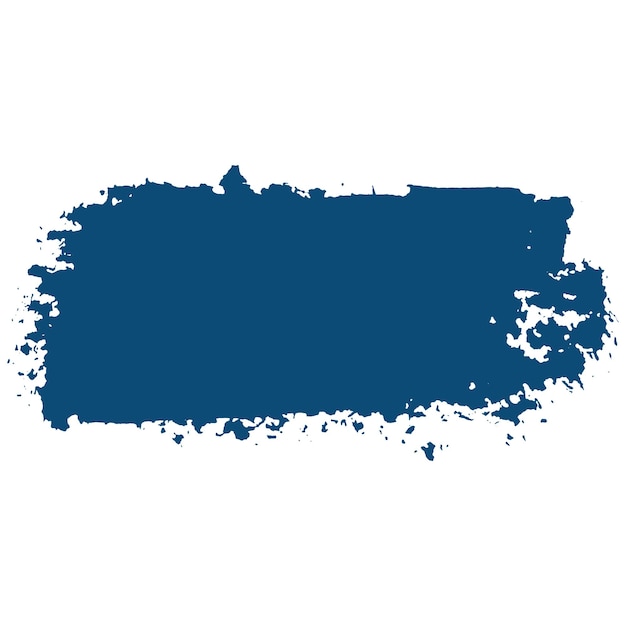Vector Acuarela pintada con pincel azul Elemento de diseño dibujado a mano aislado sobre fondo blanco