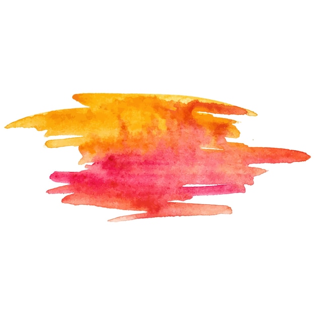 Vector Acuarela pintada con pincel Elemento de diseño dibujado a mano aislado sobre fondo blanco