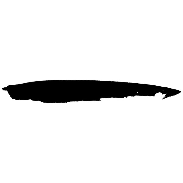Vector Acuarela pintada con pincel negro Elemento de diseño dibujado a mano aislado sobre fondo blanco