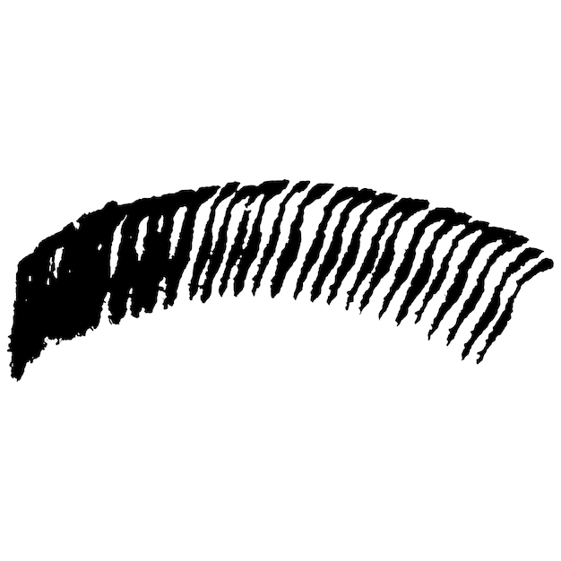 Vector Acuarela pintada con pincel negro Elemento de diseño dibujado a mano aislado sobre fondo blanco