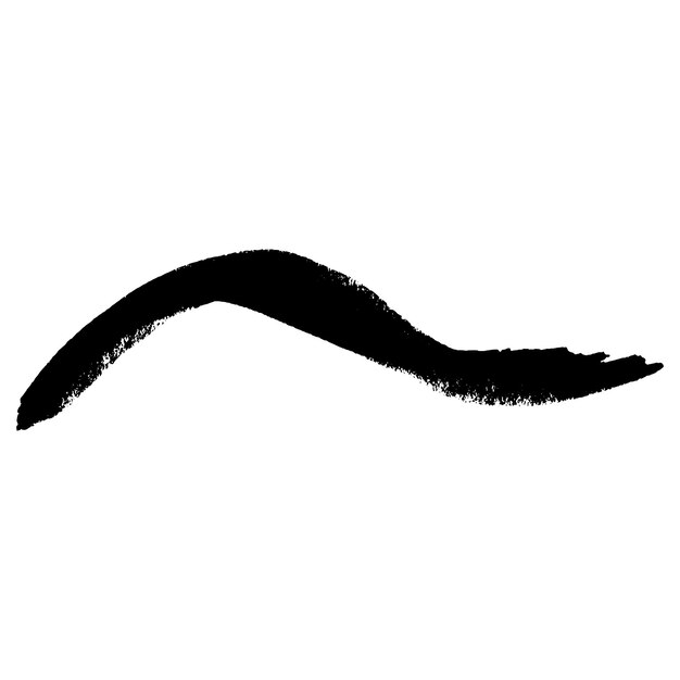 Vector Acuarela pintada con pincel negro Elemento de diseño dibujado a mano aislado sobre fondo blanco