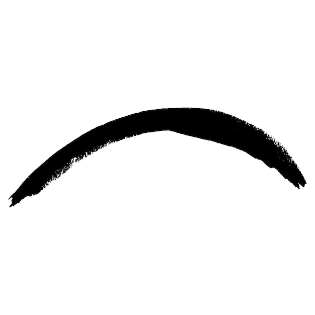 Vector Acuarela pintada con pincel negro Elemento de diseño dibujado a mano aislado sobre fondo blanco