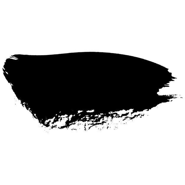 Vector Acuarela pintada con pincel negro Elemento de diseño dibujado a mano aislado sobre fondo blanco