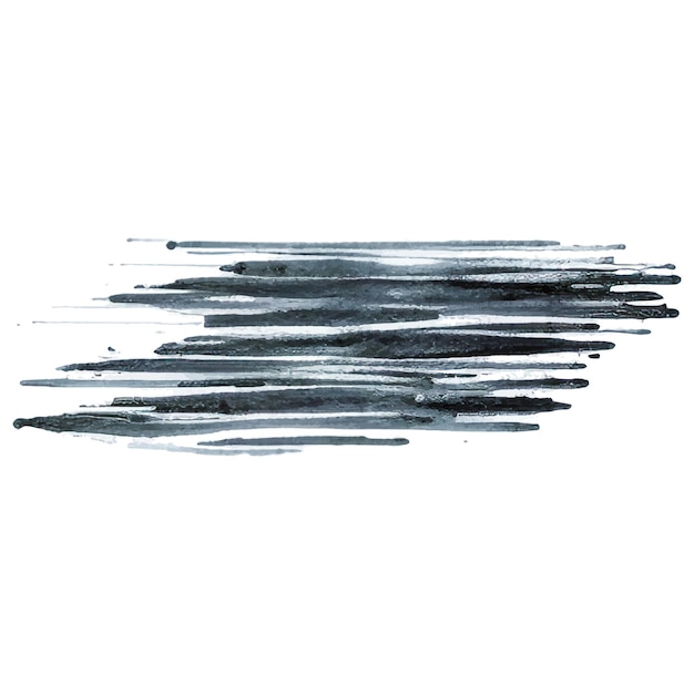 Vector acuarela pintada pincelada elemento de diseño dibujado a mano aislado sobre fondo blanco