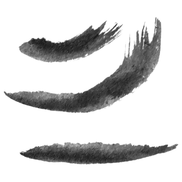 Vector acuarela pintada pincelada elemento de diseño dibujado a mano aislado sobre fondo blanco