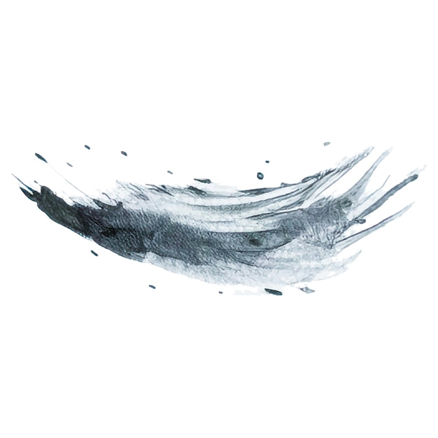 Vector acuarela pintada pincelada elemento de diseño dibujado a mano aislado sobre fondo blanco