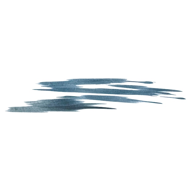 Vector acuarela pintada pincelada elemento de diseño dibujado a mano aislado sobre fondo blanco