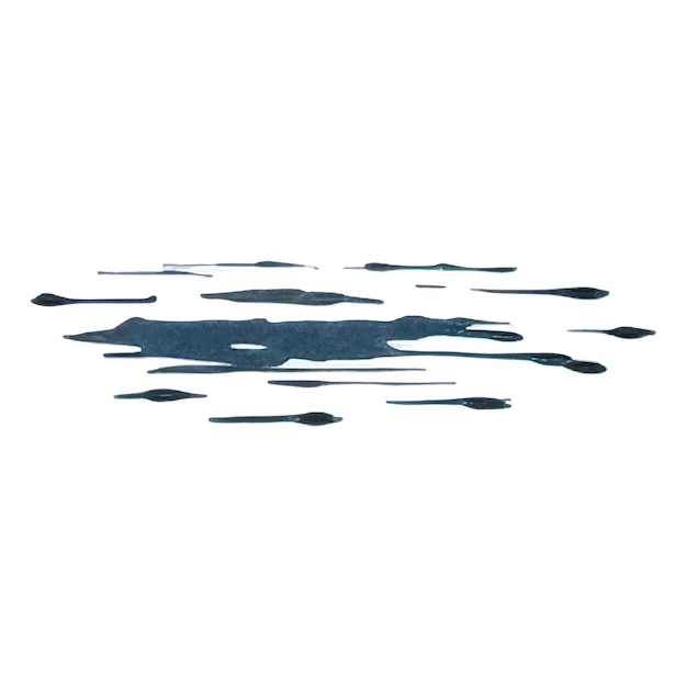 Vector acuarela pintada pincelada elemento de diseño dibujado a mano aislado sobre fondo blanco