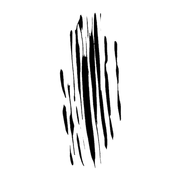 Vector acuarela pintada pincelada negra elemento de diseño dibujado a mano aislado sobre fondo blanco