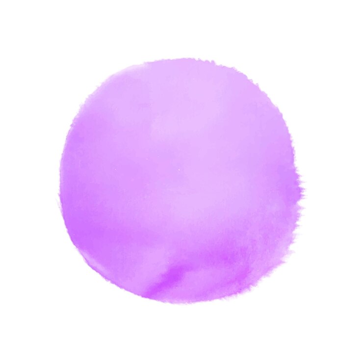 Vector vector de acuarela púrpura de forma geométrica redonda