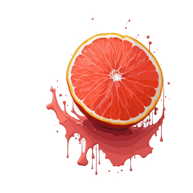 Vector vector de acuarela sangre naranja frutas clipart fondo blanco editable