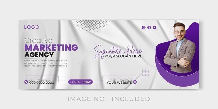 Vector Agencia de marketing creativo y plantilla de portada corporativa de Facebook