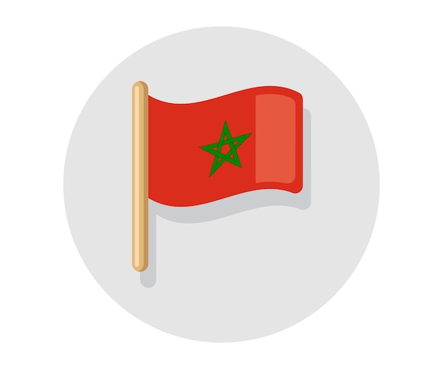 Vector de agitaciones Bandera de Marruecos