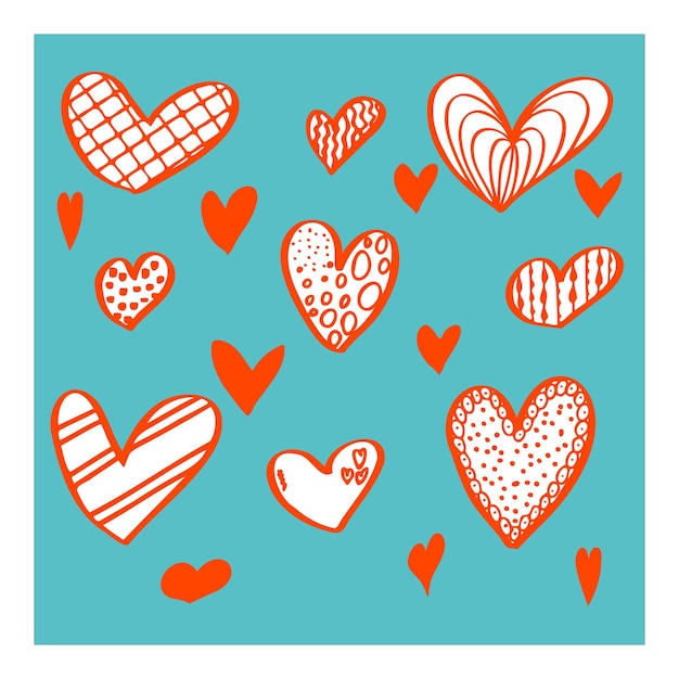 Vector aislado conjunto de corazones