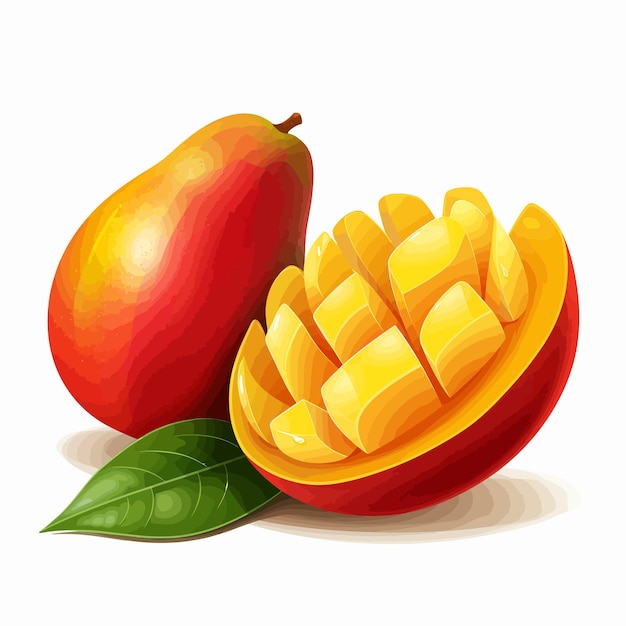 Vector aislado de la fruta del mango