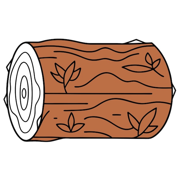 El vector aislado de la madera natural de otoño Ilustración 2