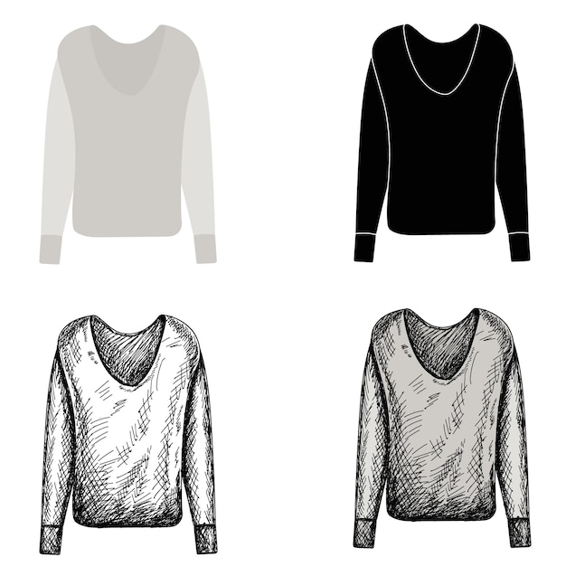 Vector, aislado, silueta personas van, conjunto, colección