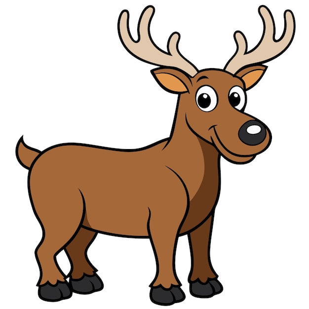 Vector de alces de dibujos animados