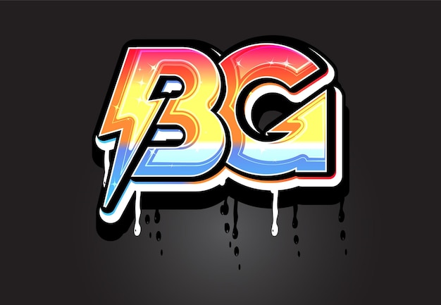 Vector de alfabeto de letra de perno eléctrico BG
