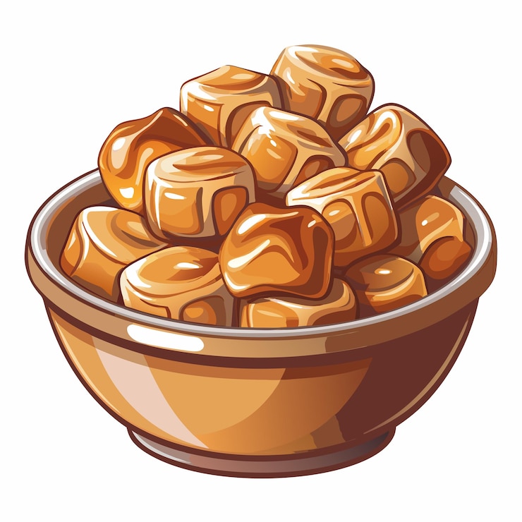 Vector vector de alimentos conceptuales de caramelos y tazones