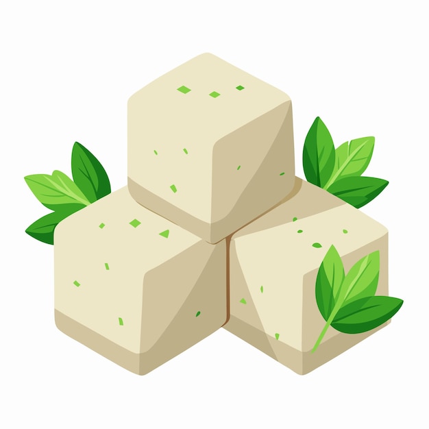 Vector de alimentos de tofu
