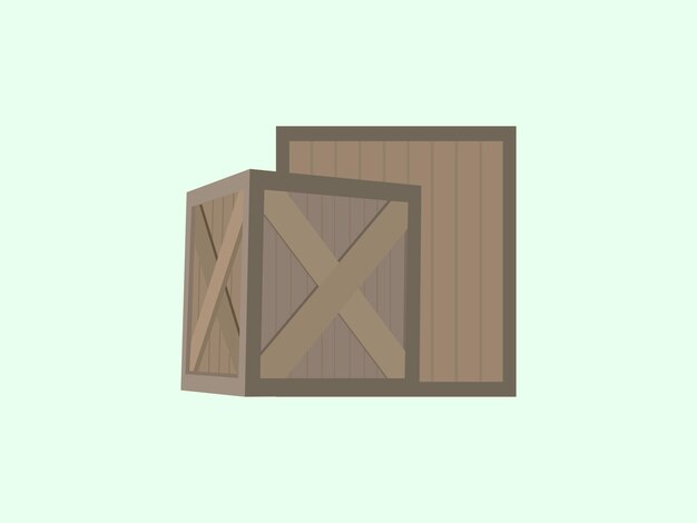 Vector de almacenamiento de cajas de madera antiguas