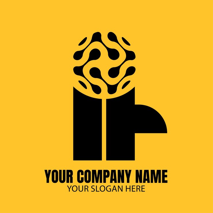 Vector vector amarillo i plantilla del logotipo concepto del logotipo