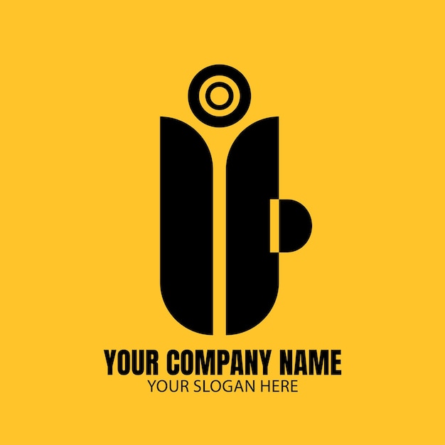 Vector amarillo i plantilla del logotipo concepto del logotipo
